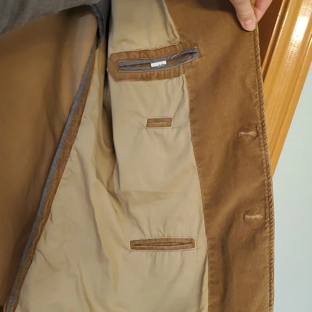 J‎ Crew Camel Brown Corduroy Blazer 2 Button Sports Coat Size Large
